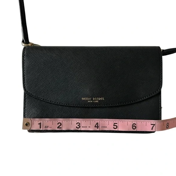 Henri Bendel 2 in 1 Centennial Stripe Wallet On A String / Black Crossbody Purse - Picture 15 of 16